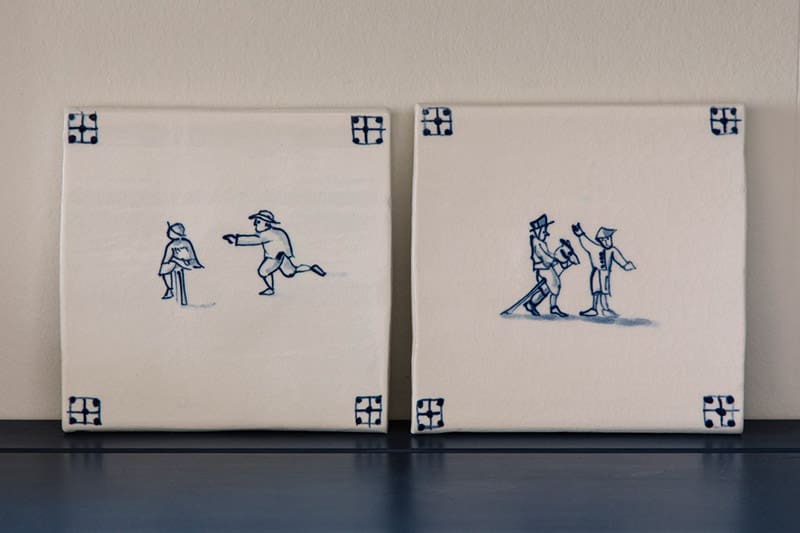 Delft Hand Painted Tiles - Children Playing II