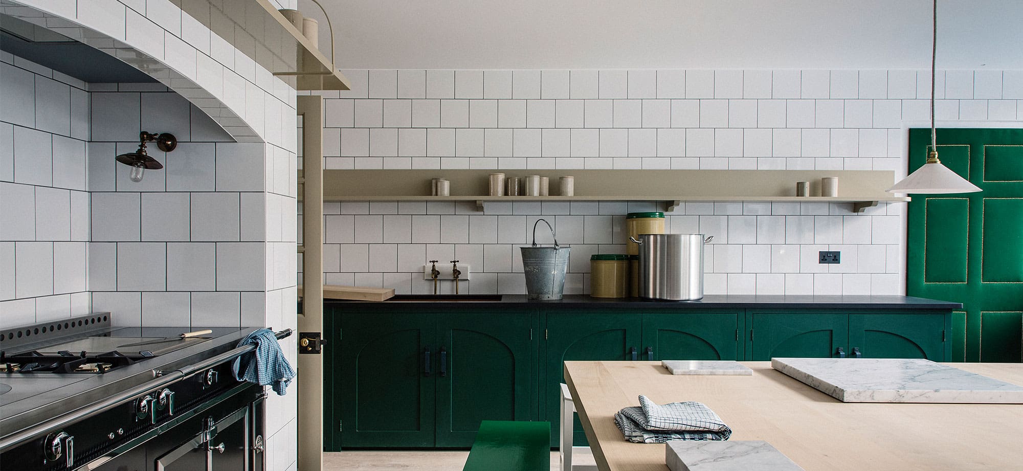 The Kew kitchen by Plain English Design at Pimlico Road Showroom London